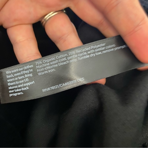 NEW Eileen Fisher Size S Small Crew Neck Side Slit Boxy Tunic Top Black Velour - Picture 10 of 11